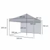 LUARO Garden pavilion tent 3x3m dark grey
