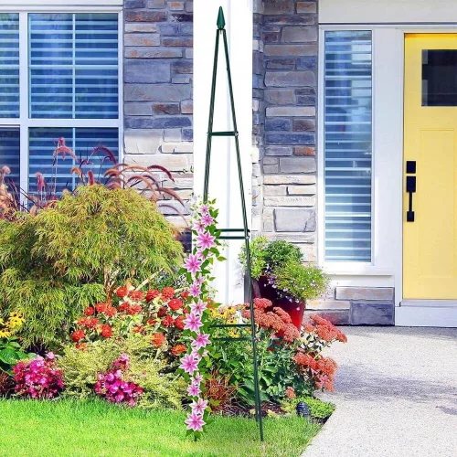 Garden pergola flower support pyramid metalo