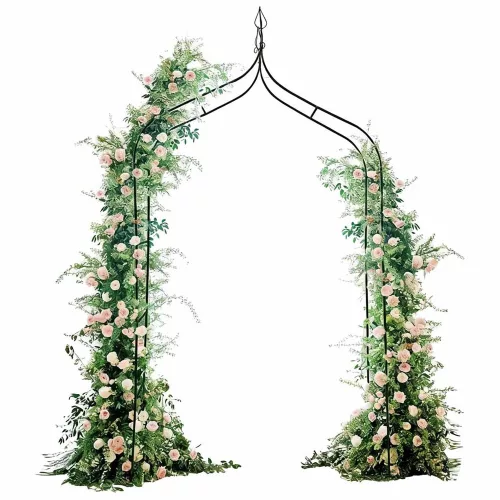 Garden pergola metal arch with grottoes 240cm