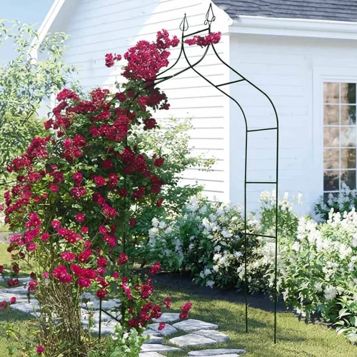 Garden pergola metal arch with grottoes 240cm