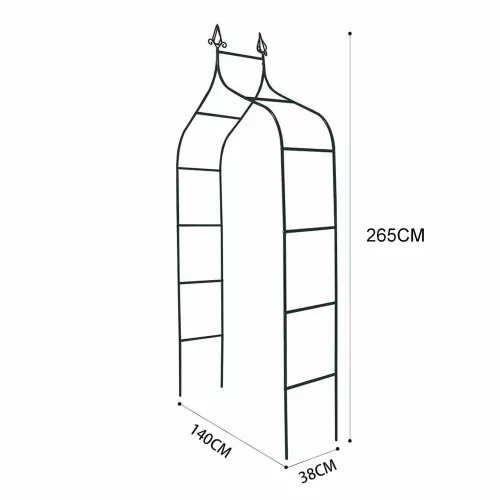 Garden pergola metal arch with grottoes 240cm