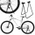 Rear wheel folding service bicycle stand