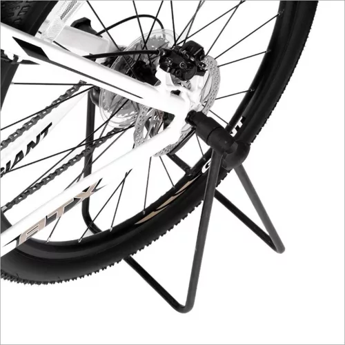 Rear wheel folding service bicycle stand