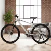 Rear wheel folding service bicycle stand