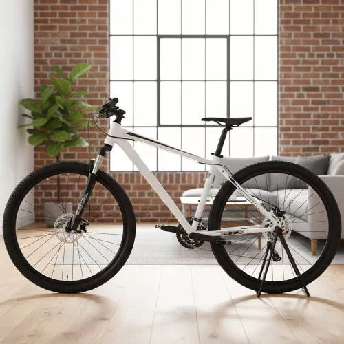 Rear wheel folding service bicycle stand