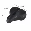 Bicycle saddle made of flexible foam with reflectors