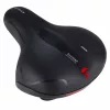 Bicycle saddle made of flexible foam with reflectors