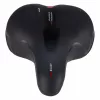 Bicycle saddle made of flexible foam with reflectors