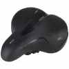 Bicycle saddle made of flexible foam with reflectors