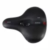 Bicycle saddle made of flexible foam with reflectors