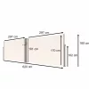 LUARO Side terrace awning 180x600cm beige
