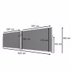 LUARO Side terrace awning 180x600cm grey
