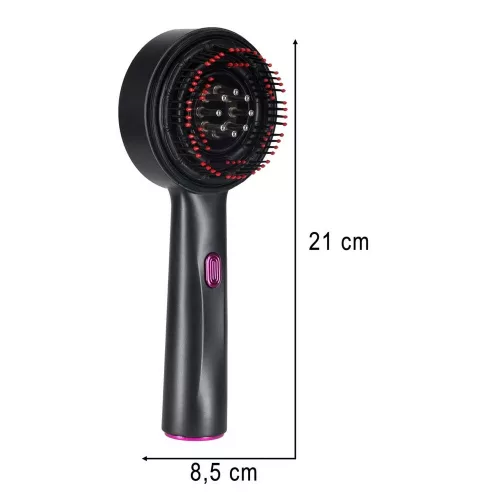Head massager brush red light USB black