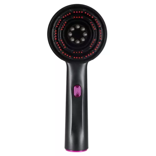 Head massager brush red light USB black