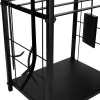 Metal firewood rack with accessories