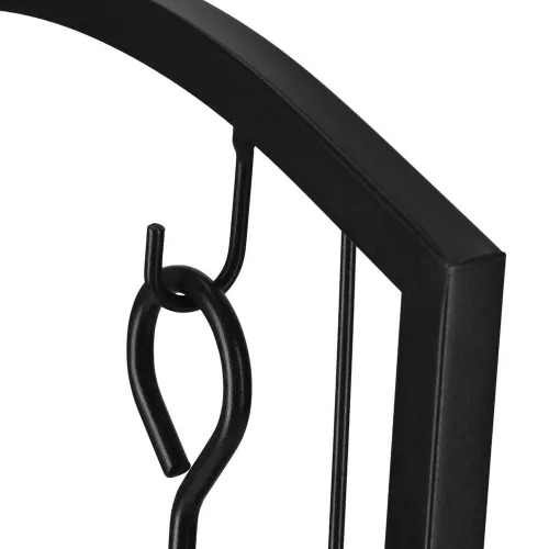 Metal firewood rack with accessories