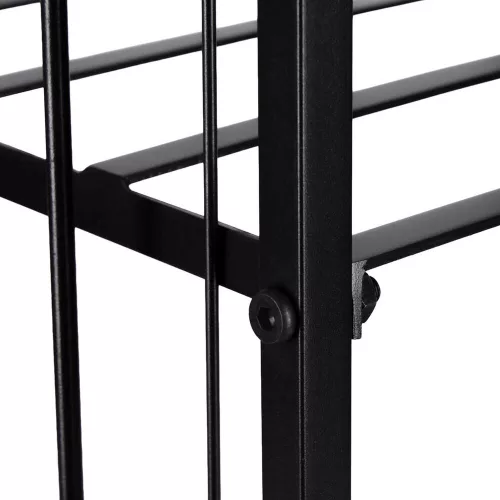 Metal firewood rack with accessories