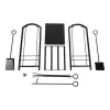 Metal firewood rack with accessories