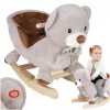 Rocking teddy bear plush rocker with seat