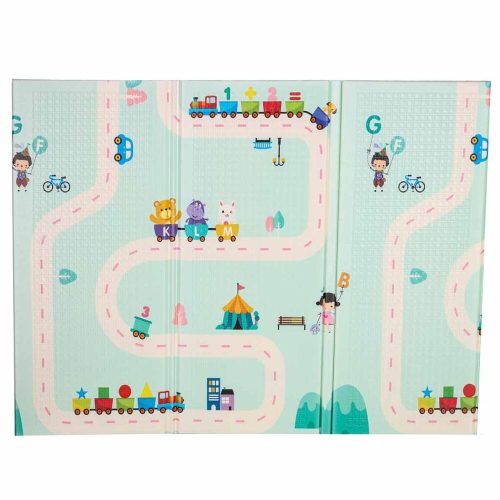 Double-sided foam mat 179x198 panda/street