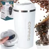 Thermal mug with mouthpiece LED thermos 500ml white