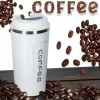 Thermal mug with mouthpiece LED thermos 500ml white