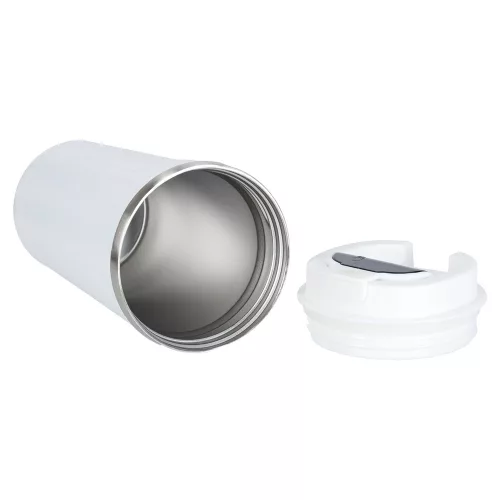Thermal mug with mouthpiece LED thermos 500ml white