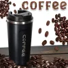 Thermal mug with mouthpiece LED thermos 500ml black