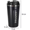 Thermal mug with mouthpiece LED thermos 500ml black