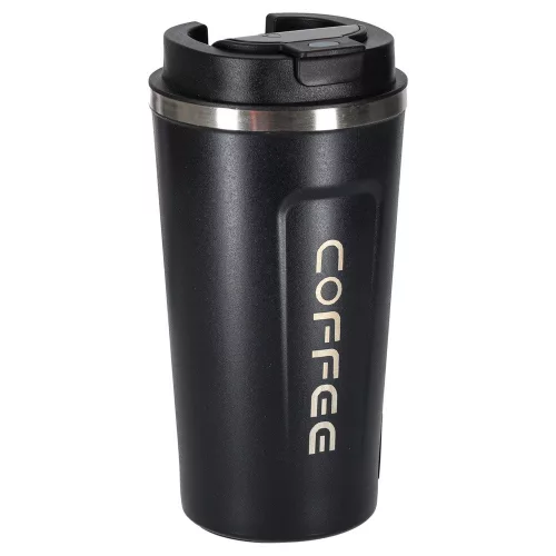 Thermal mug with mouthpiece LED thermos 500ml black