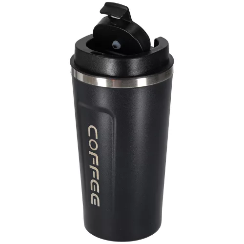 Thermal mug with mouthpiece LED thermos 500ml black