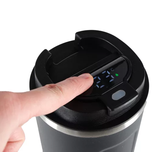 Thermal mug with mouthpiece LED thermos 500ml black