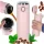 Thermal mug with mouthpiece LED thermos 420ml pink