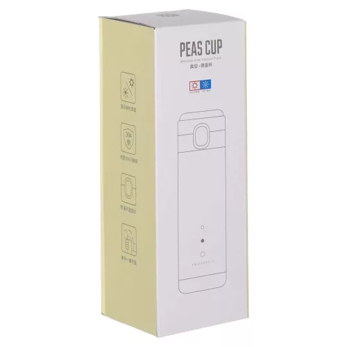 Thermal mug with mouthpiece LED thermos 420ml pink