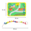 Wooden blocks for threading board cars
