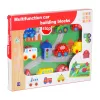 Wooden blocks for threading board cars