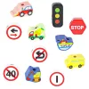 Wooden blocks for threading vehicles signs expensive