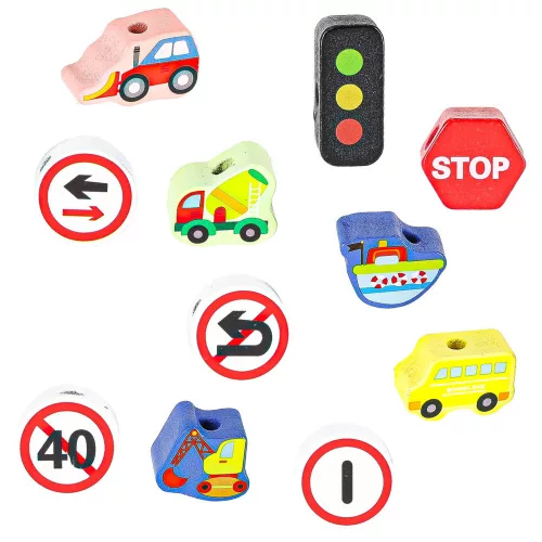 Wooden blocks for threading vehicles signs expensive