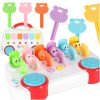 Educational bus pop-up animals keys
