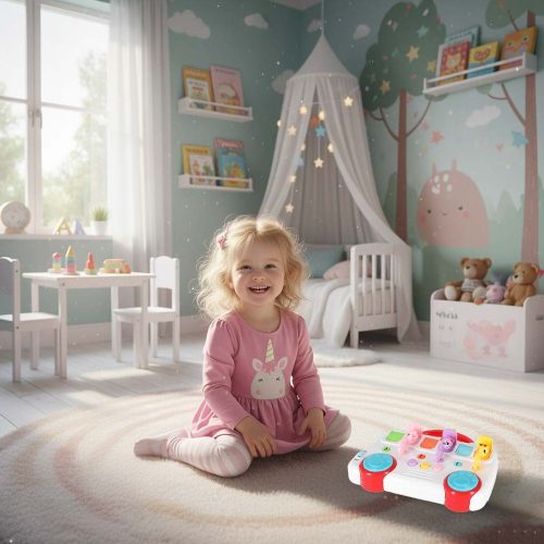 Educational bus pop-up animals keys