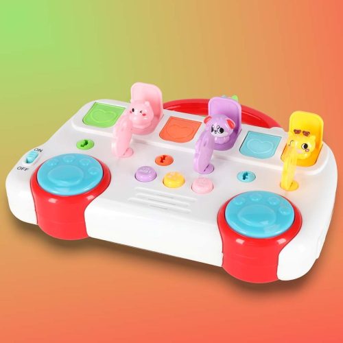 Educational bus pop-up animals keys