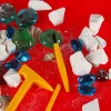Excavation of diamond stones archaeological set