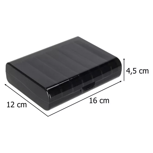 Medicine pill organiser container black