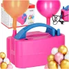 Electric balloon inflator for 2 balloons 2 nozzles
