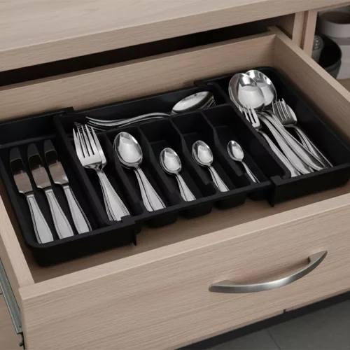 Cutlery drawer pull-out organiser