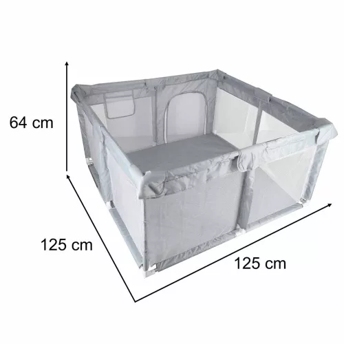 Children's playpen mesh zip entrance 120x120cm