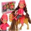 Doll and horse girl set pink 4 el.