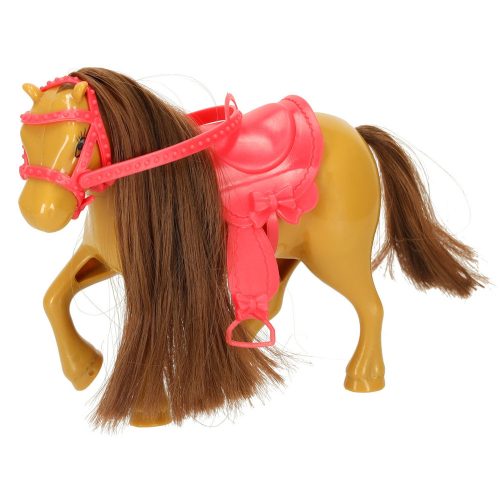 Doll and horse girl set pink 4 el.