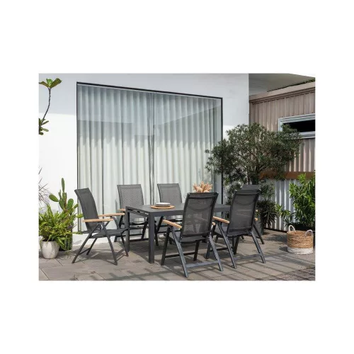 Essence - Folding armchair - ALU with teak armrests