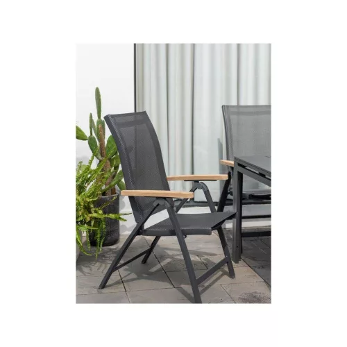 Essence - Folding armchair - ALU with teak armrests
